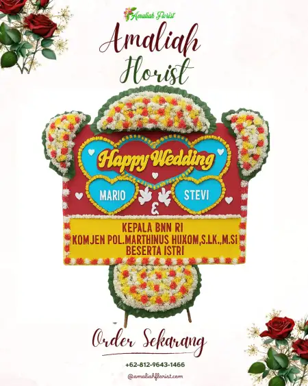 Papan Bunga Pernikahan Tambak